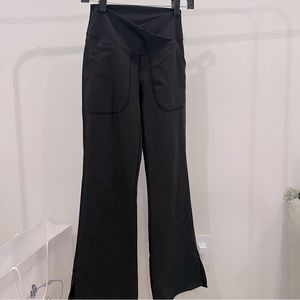 Black flare leggings